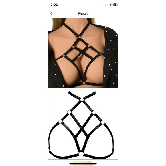 Set of 3 Elastic Strap Chest Straps Bondage One-Size - Picture 3 of 7